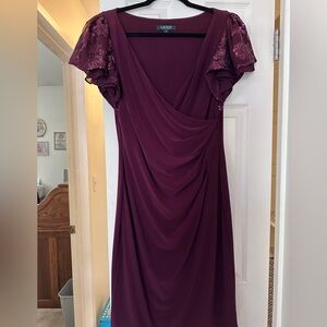 Lauren Ralph Lauren Burgundy Dress